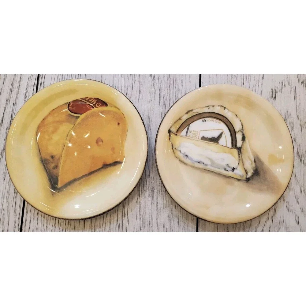 Williams Sonoma Fromage Cheese Plates Made In Italy 2 Appetizer Plates 6.5